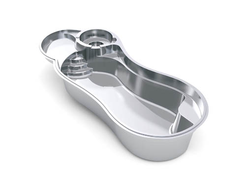 The Allure 35 fiberglass swimming pool model