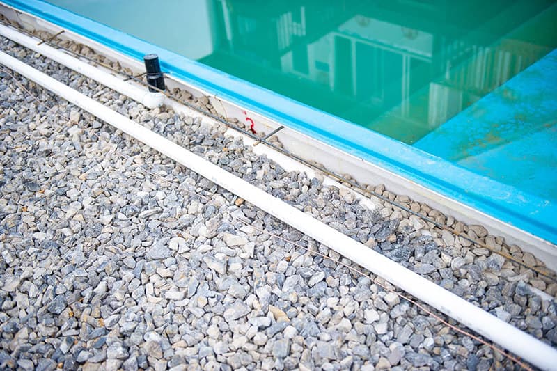 Reinforcement of a Leisure Pools fiberglass swimming pool