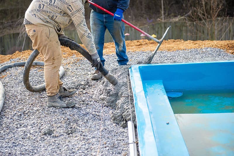 Backfilling a Leisure Pools fiberglass swimming pool
