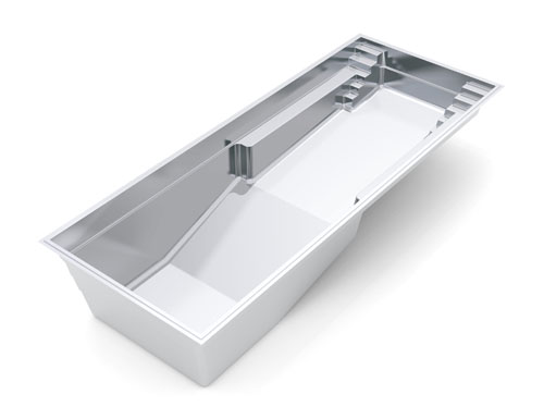 The Infinity 40 fiberglass swimming pool model