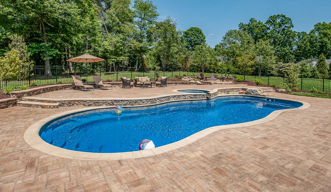 Leisure Pools Caribbean freeform inground pool
