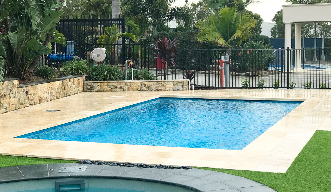 The Elite fiberglass inground pool
