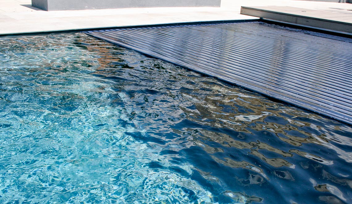 Leisure Pools Reflection plus Cover Box composite fiberglass swimming pool