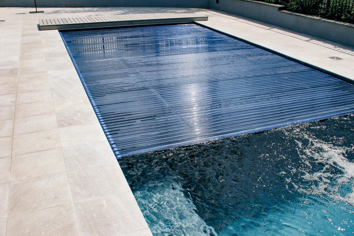 Leisure Pools Reflection plus Cover Box composite in-ground swimming pool