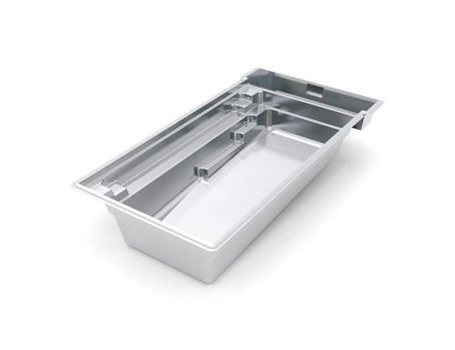 The Reflection plus cover box 23 fiberglass swimming pool model