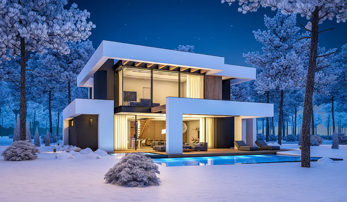 Maintain fiberglass pool in winter