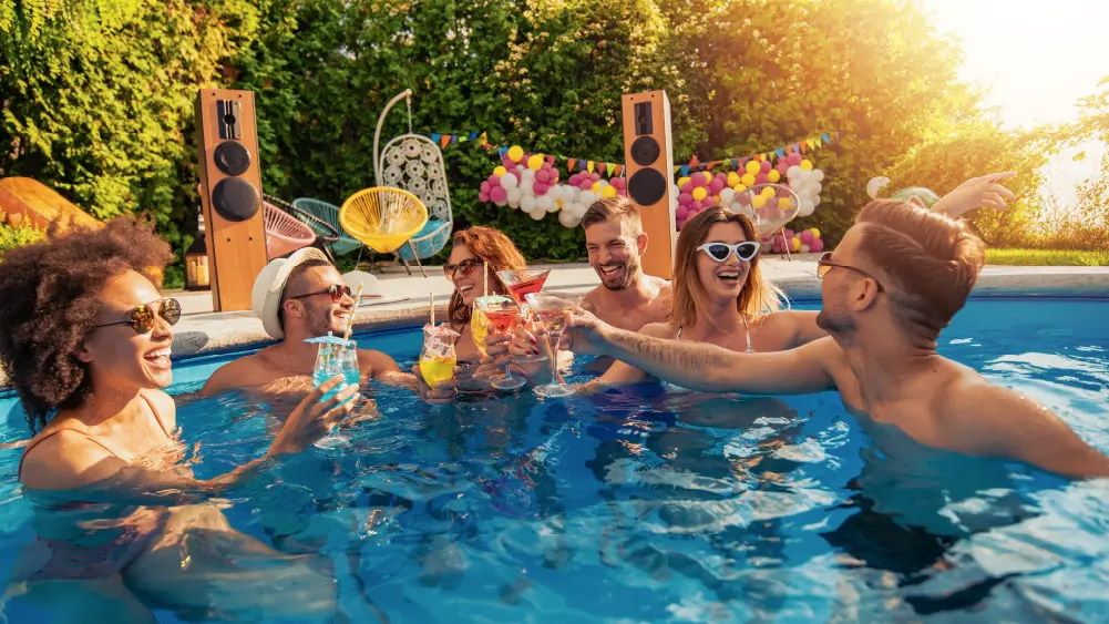 With a pool, you have a built-in entertainment space 