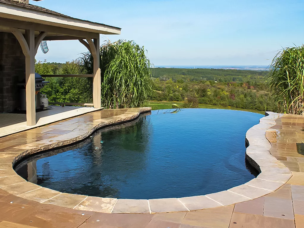 black bottom infinity pool