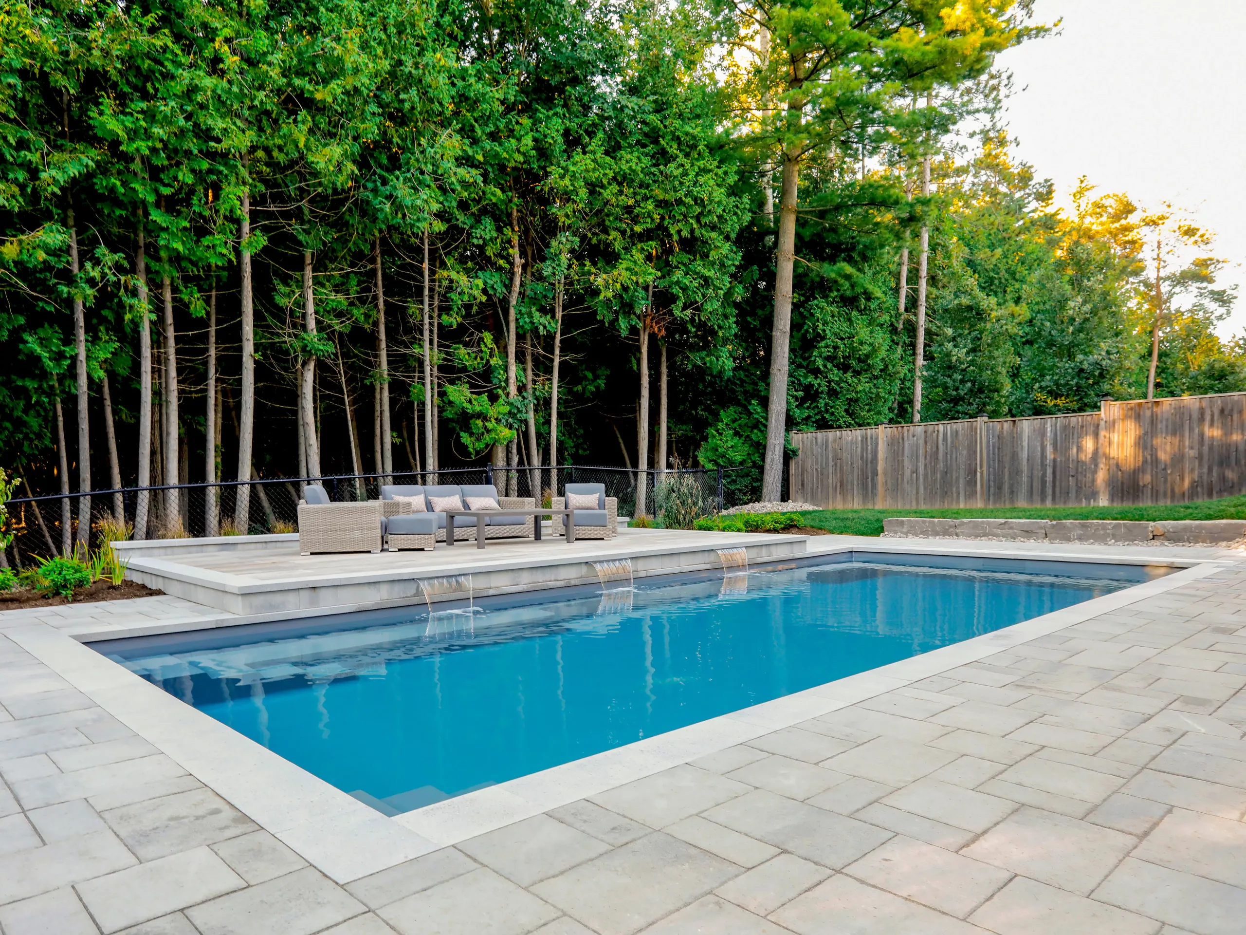 Leisure Pools Supreme fiberglass inground swimming pool