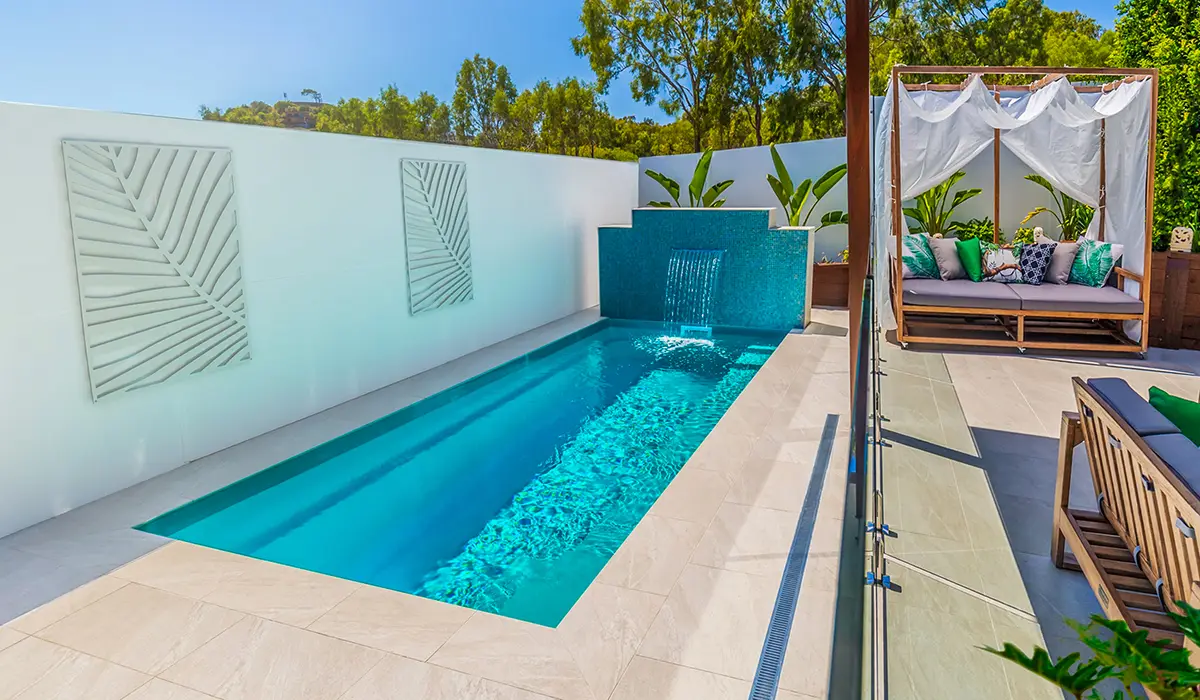 Leisure Pools Esprit small fiberglass inground swimming pool